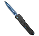Image of Marfione Custom Knives Marfione Custom Cypher D/E OTF Knife Black Al/ Blue Ti 4 Blued Damascus 0CA6C486
