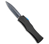 Image of Marfione Custom Knives Marfione Custom Hera D/E OTF Auto Knife Black 3 Reptilian Pattern Dam 76F49110