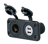 Image of Marinco SeaLink Deluxe Dual USB Charger &amp; 12V Receptacle