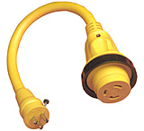 Image of Marinco Pigtail Adapter, 30A F to 15A M, LED