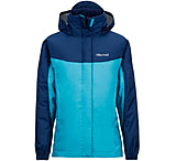 Image of Marmot Precip Jacket - Turquoise/Arctic Navy - Girls