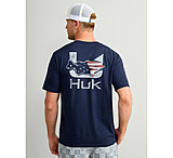 Image of HUK Performance Fishing Huk Fish Flag Short Sleeve Shirt Naval Academy S EE17CEBA