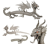Image of Master Cutlery PE-606SL Fantasy Dragon Knife Display 20&quot; Overall