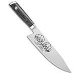 Image of Mattia Borrani Cutlery Mattia Borrani Production 8 Bowie Chef Kitchen Knife Satin Keep Calm 558E018F