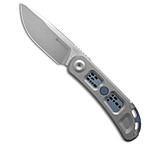 Image of Maxace Big Fella MagnaCut Frame Lock Knife Gray/Blue Titanium 2.9 Satin M22A 4F884CC4