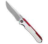 Image of Maxace Kestrel Frame Lock Knife Red Aluminum/White G-10 3.75 Satin 37263E46