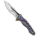 Image of Maxace Knives Hive Frame Lock Knife Zirmascus/Titanium 4.25 Satin w/ CF Inlay FE3D527F
