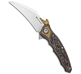 Image of Maxace Red Queen III Frame Lock Flipper Knife Carbon Fiber/Titanium 4 Satin 486E8C49