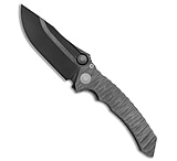 Image of Maxace Knives Midnight Sandstorm Frame Lock Knife Textured Titanium 4.4 Black 63A17538