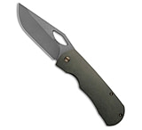 Image of McNees Knives McNees Custom Knives Dixons Frame Lock Green Titanium 3.75 Stonewash 5192DA7A