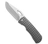 Image of McNees Knives Dixon Frame Lock Knife Gray Frag Ti 3.75 Satin SW 8CCF6A66