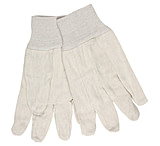 Image of MCR Safety Canvas Work Gloves, Clute Pattern with Knit Wrist, Cotton Polyester Blend, Straight Thumb
