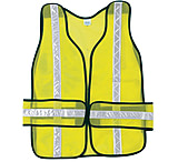 Image of MCR Safety Adjustable Mesh Safety Vest, 13/8in Reflective Stripes, Lightweight Poly Mesh, Non-ANSI Rated, Breakaway Safety Vest