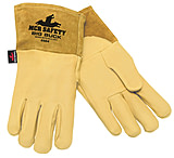 Image of MCR Safety Big Buck Leather Welding Work Gloves, Mig/Tig, 4.5in Split Cow Cuff, Thumb Strap DuPont Kevlar Sewn