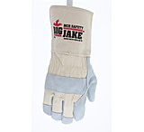Image of MCR Safety Big Jake Premium A+ Side Leather Palm Work Gloves, 4.5in Extended Gauntlet Duck Cuff, Sewn with DuPont Kevlar
