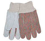Image of MCR Safety Clute Pattern Unlined Economy Split Leather Palm Work Gloves, Breathable Cotton Back