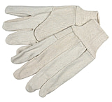 Image of MCR Safety Cotton Canvas Work Gloves, Clute Pattern with Knit Wrist, Cotton Polyester Blend, Wing Thumb