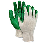 Image of MCR Safety Cotton Polyester Work Gloves, 10 Gauge Natural Cotton Polyester Shell, Latex Coated Palm and Fingertips