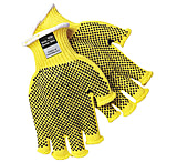 Image of MCR Safety Cut Pro 7 Gauge DuPont Kevlar Shell Fingerless Cut Resistant Work Gloves, PVC Dots on 2 sides, Regular Weight