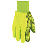 Image of MCR Safety Dotted Canvas Work Gloves, Clute Pattern with Knit Wrist, 100% Cotton, Straight Thumb