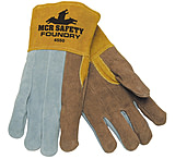 Image of MCR Safety Foundry Jersey Foam Lined Leather Welding Work Gloves, Select Cowskin Shoulder Leather, Sewn with DuPont Kevlar