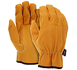 Image of MCR Safety Leather Driver Work Gloves, Gold Synthetic Leather with Grain Pigskin Texture, Keystone Thumb