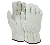 Image of MCR Safety Leather Drivers Work Gloves, Select Grade Unlined Grain Pigskin, Straight Thumb