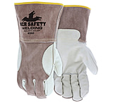 Image of MCR Safety Leather Welding Work Gloves, Premium Top Grain Cowhide Palm, Split Leather Back, 4in Split Leather Cuff, Sewn with DuPont Kevlar