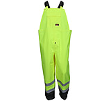 Image of MCR Safety Luminator Hi Vis Lightweight Rain Pants, Poly/PU, High Bib Pocket and Full Elastic Suspenders, ANSI 107 Class E