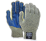 Image of MCR Safety Cut Pro Hero Technology 7-Gauge Regular Weight PVC Striped Palm Cut Resistant Work Gloves
