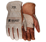 Image of MCR Safety Mustang Leather Drivers Utility Work Gloves, Select Grain Cowskin Double Palm, Second Layer of Split Leather for Double Palm Protection, Sewn with DuPont Kevlar