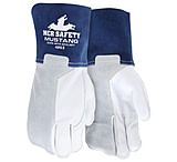 Image of MCR Safety Mustang Leather Welding Work Gloves, Premium Top Grain Goatskin Leather, 4in Split Cowskin Leather Cuff