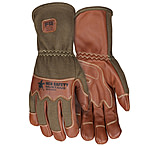 Image of MCR Safety Mustang Utility Leather Drivers Work Gloves, Grain Goat with Double Palm, DuPont Kevlar Lined and Sewn, Nomex Back with Wing Thumb
