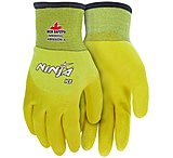 Image of MCR Safety Ninja Ice Insulated Work Gloves, Hi-Vis 15 Gauge Lime Nylon with Acrylic Terry Interior, Over The Knuckle Coated with HPT