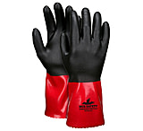 Image of MCR Safety PredaStretch Work Gloves, 18 Gauge Seamless Nylon Shell, Full PVC Nitrile Coating with Sandy Finish, 12in Gauntlet Cuff