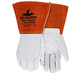 Image of MCR Safety Ram Leather Welding Work Gloves, Kevlar Lined, Premium Grain Goatskin Leather, 6in Split Cowhide Cuff