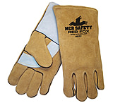 Image of MCR Safety Red Fox Leather Welding Work Gloves, Foam Lined Select Side Split Leather, Reinforced Wing Thumb