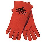Image of MCR Safety Red Ram Leather Welding Work Gloves, Premium Side Split Leather, Full Jersey Lined and Welted