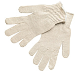 Image of MCR Safety String Knit Work Gloves, 7 Gauge Economy Weight, Natural 60% Cotton 40% Polyester, Hemmed Cuff