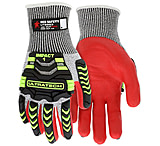 Image of MCR Safety UltraTech Mechanics Hi-Vis Cut and Abrasion Resistant Gloves, 13 Gauge Cut Resistant HPPE