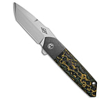 Image of Mechforce Carey Collab Roadster Frame Lock Knife Toxic Green CF 3.4 Satin 7DDC399B