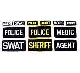 Image of BlackHawk Medic Patch W/Velcro 5 X 8 (1046) White on Black 90MP01BK