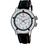 Image of Wenger Commando 30 Day Calendar Men's Silver Dial w/ Black Strap