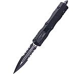 Image of Microtech Dirac D/E Black Standard Partial Serration Tactical 2.875in Folding Knife