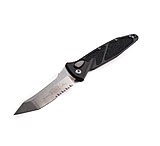 Image of Microtech Socom Elite T/E-Auto Stonewash Partial Serrated 4in Folding Knife
