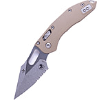 Image of Microtech Stitch S/E Ram - Lok Fluted G-10 Part Serrate 3.71in Folding Knife