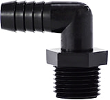 Image of Midland Metal 33-047B Polyethylene Elbow Union Male Pipe x Barb 1/2in x 3/8in.