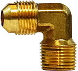 Image of Midland Metal Sae 45 Degree Flare 90 Degree Male Elbow Male Flare x Male Nptf 3/8in x 1/2in.