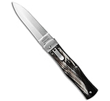 Image of Mikov 241 Predator Lever Lock Automatic Knife Dark Buffalo Horn 3.75 Polish 9BC9859A
