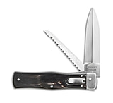 Image of Mikov 241 Predator Lever Lock Automatic Knife w/ Saw Dark Horn 3.75 Polish DB662943